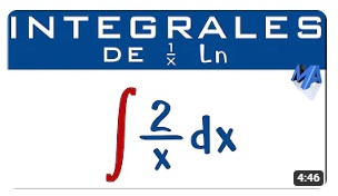 Integral de    x logaritmo natural
